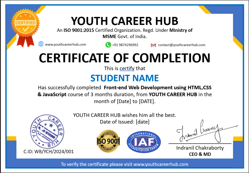 certificate sample